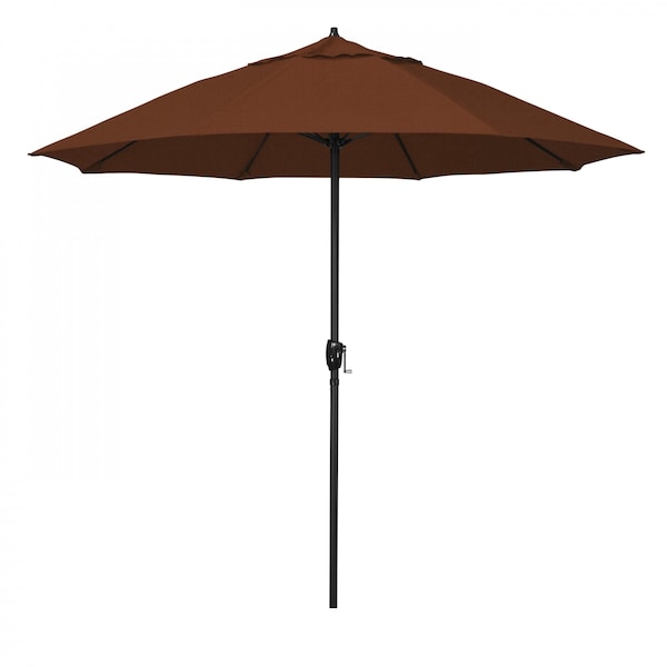 California Umbrella 9' Bronze Aluminum Market Patio Umbrella, Olefin Terracotta 194061337479 - main